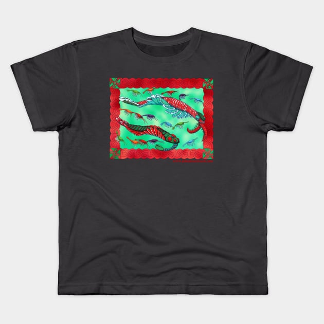 Anomalocaris Christmas Kids T-Shirt by NocturnalSea